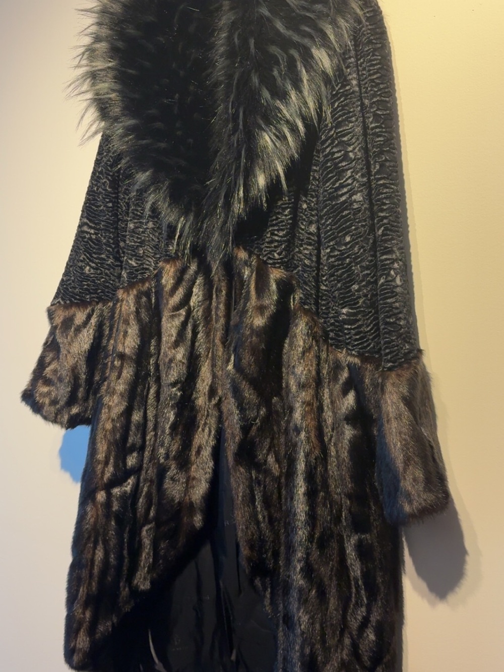 Furious Fur Glamourette Coat - Beautiful Black & Brown Faux Fur